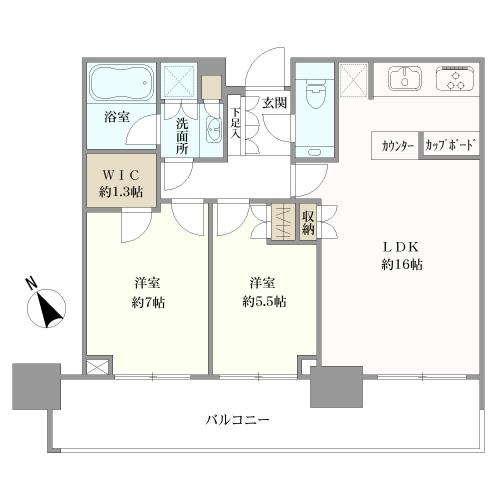 パークコート六本木ヒルトップの間取図
