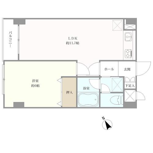藤和上野コープの間取図