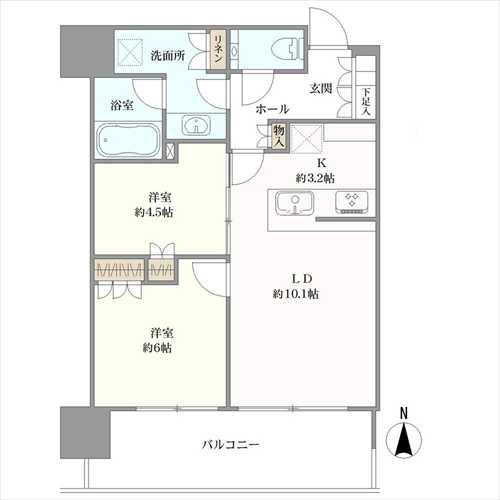 リビオタワー品川の間取図