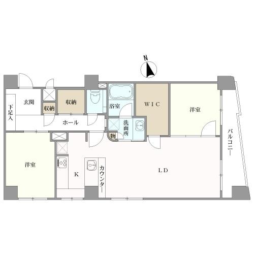 日商岩井市川マンシヨンの間取図