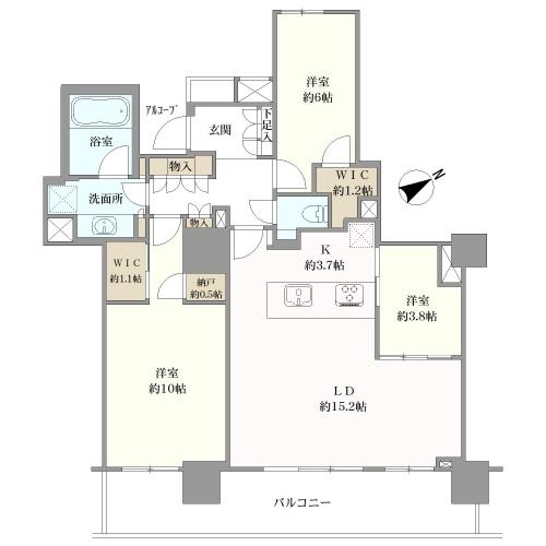 パークタワー八千代緑が丘の間取図