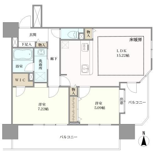 ライオンズマンション高輪の間取図