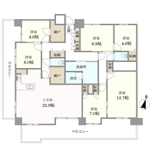 東急ドエル・アルス薬園台公園の間取図