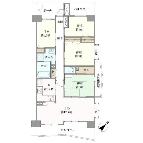ライオンズマンション千葉グランドタワーの間取図