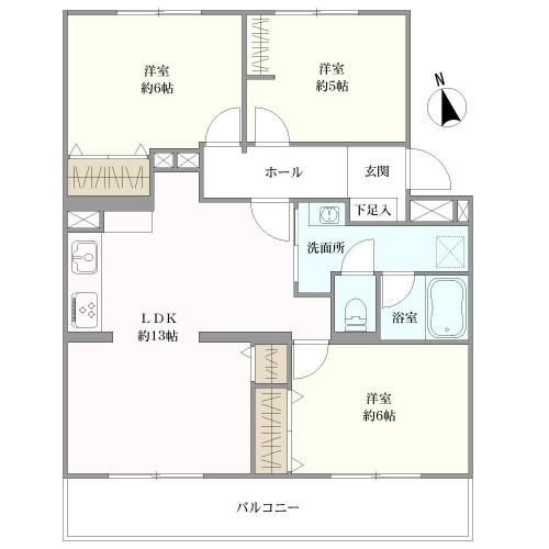 津田沼ローヤルコーポの間取図