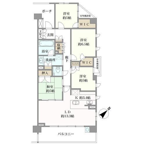 ヴィークコート検見川浜の間取図