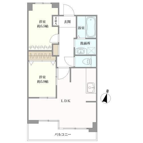 ライオンズマンション新大阪第六の間取図