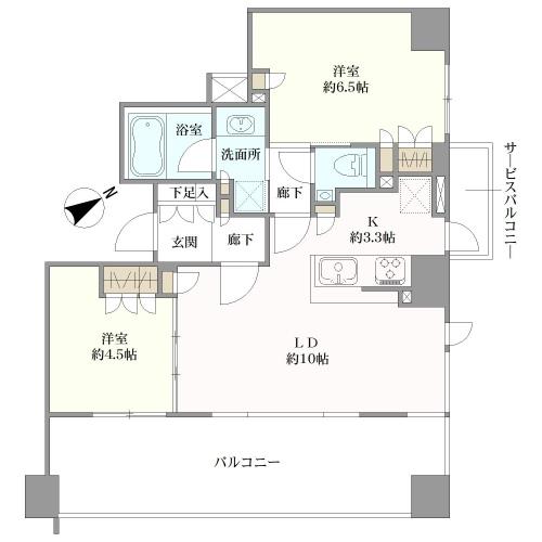 ブランズ調布アーバンプレミアムの間取図