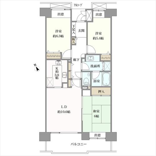 モンセーヌ南茨木の間取図
