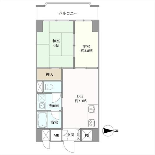 シャンボール茨木の間取図
