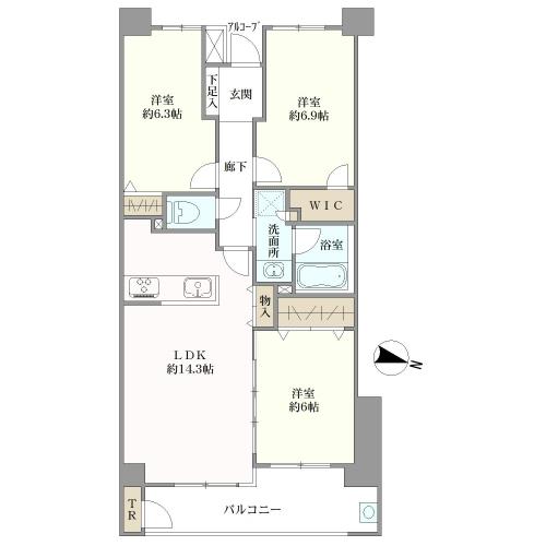 レクセルマンション久米川の間取図