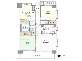 レ－ベンハイム綾瀬パ－クヴェ－ルの間取図