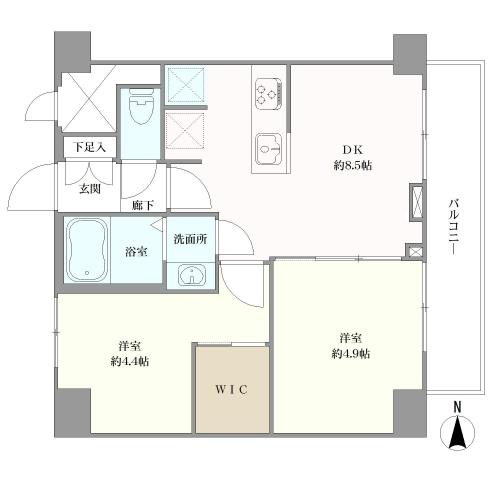 北千住第２ダイヤモンドマンションの間取図