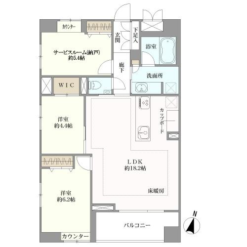 クレストフォルム日本橋人形町の間取図