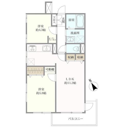 レオパード堀切の間取図