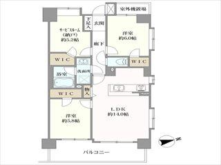 レーベンハイム綾瀬パークヴェールの間取図