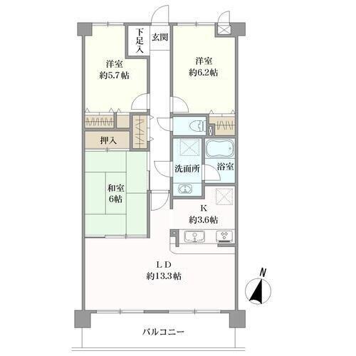 シティコート鵠沼の間取図