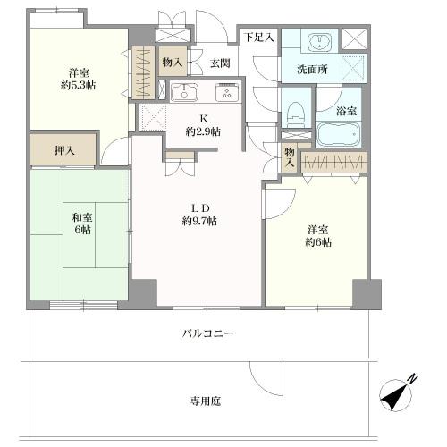 アルカサル三ツ境の間取図