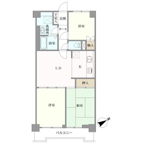 ライオンズマンション菅田の間取図