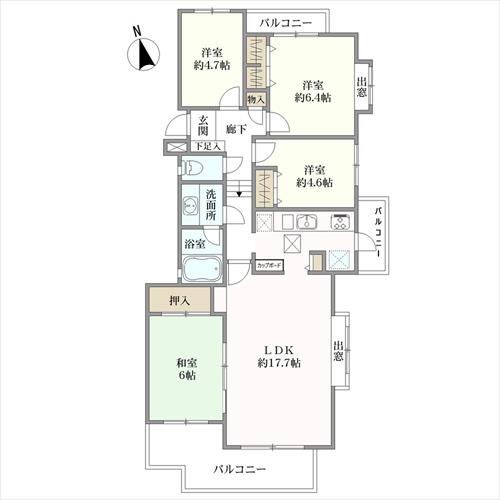 横浜・小机パークスクエアの間取図