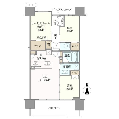 シティテラス谷町四丁目の間取図