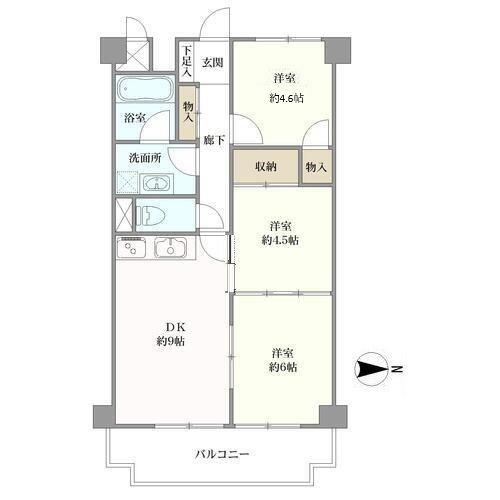 布施コープ弐号館の間取図