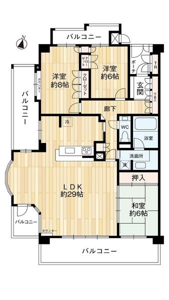 ネバーランド箕面潤緑館の間取図