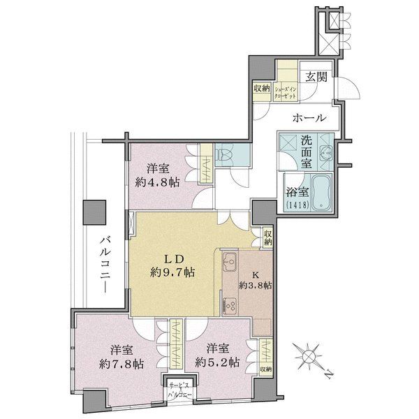 サンウッド品川天王洲タワーの間取図