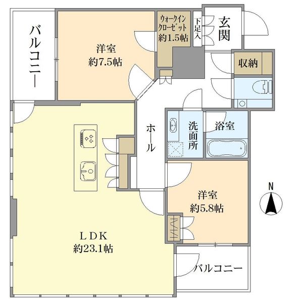 クレストプライムタワー芝の間取図