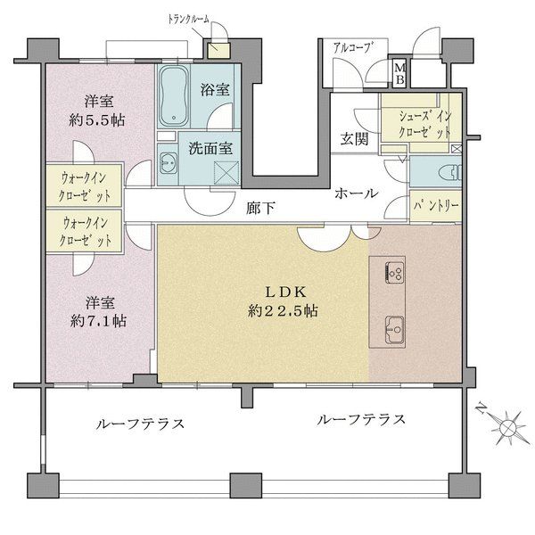 アーバンライフフォルムズ江戸堀の間取図