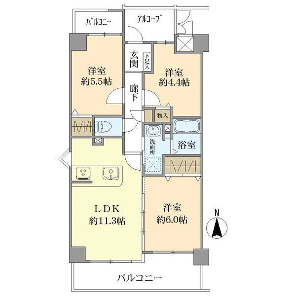 ヴェルドール芦屋の間取図