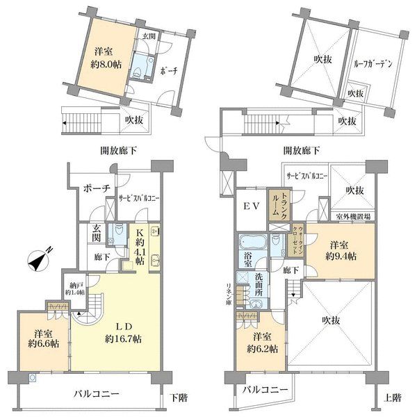 パティオス・グランエクシア3番館の間取図