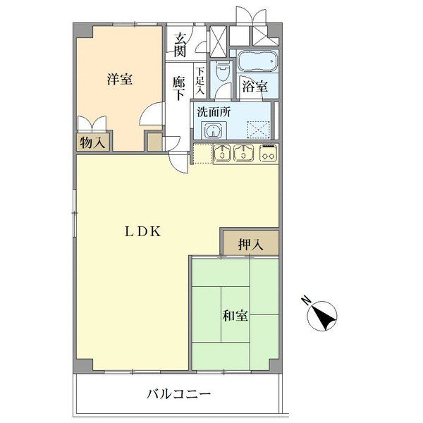 ガーデンハイツ須磨D棟の間取図