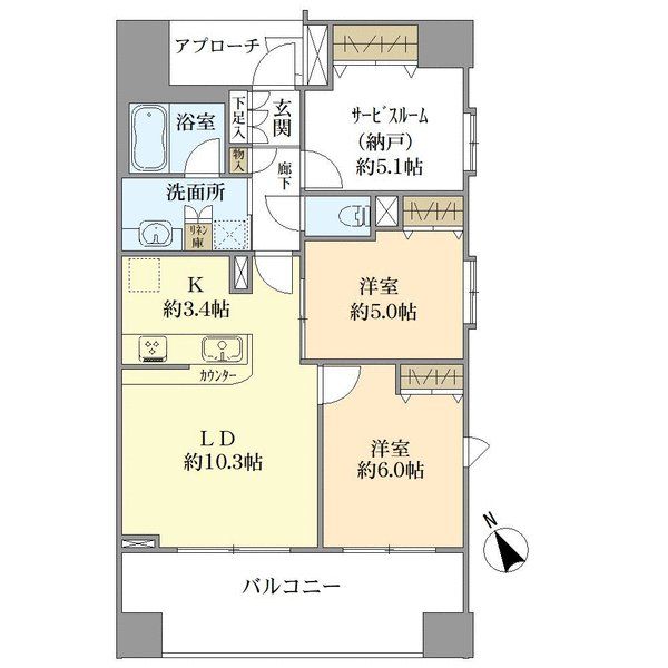 サニーコート市川駅前の間取図