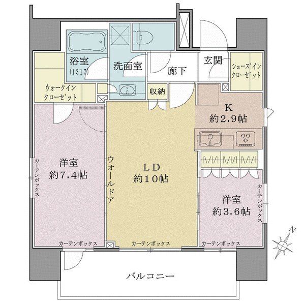 リビオレゾン田端の間取図