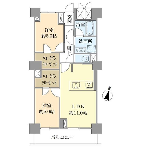 マートルコート恵比寿2000の間取図