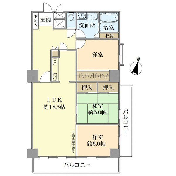 赤坂エクセルの間取図