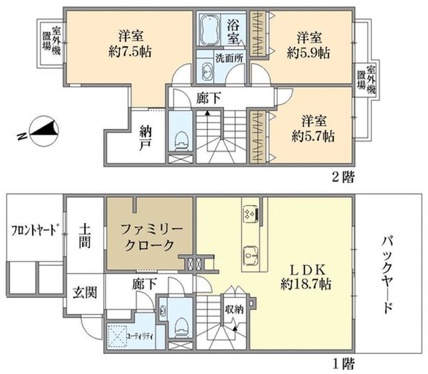 調布ハウスG棟の間取図