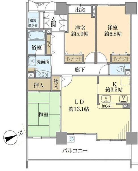 リバティパーク枚方D棟の間取図