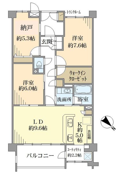 ロータリーパレスたまプラーザの間取図