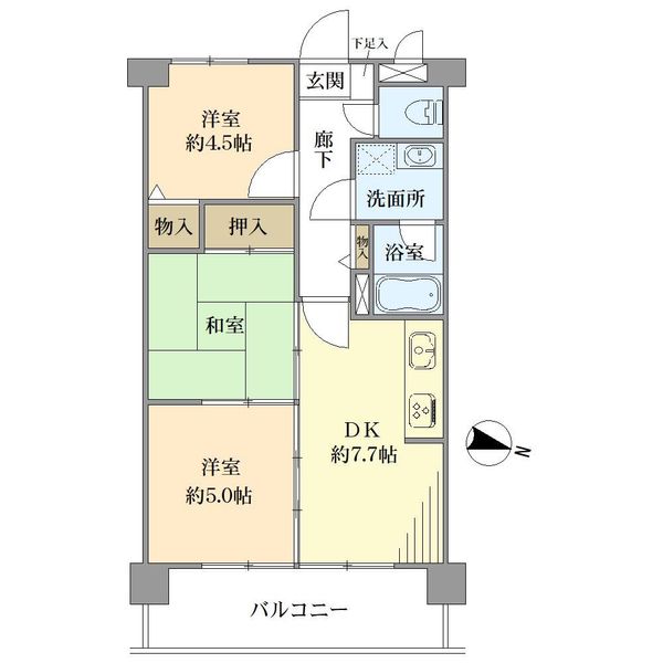 ライオンズマンション小平栄町の間取図