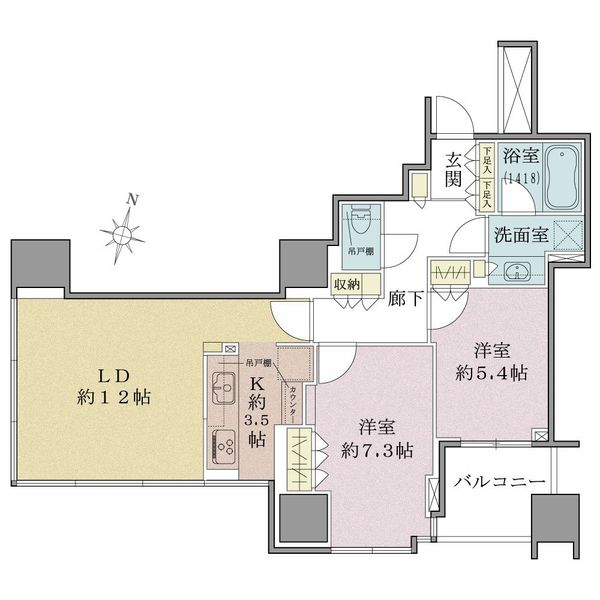 大崎ウエストシティタワーズW棟の間取図