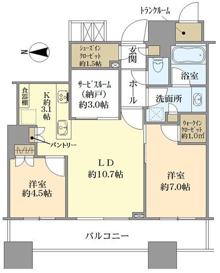 パークシティ大崎ザタワーの間取図