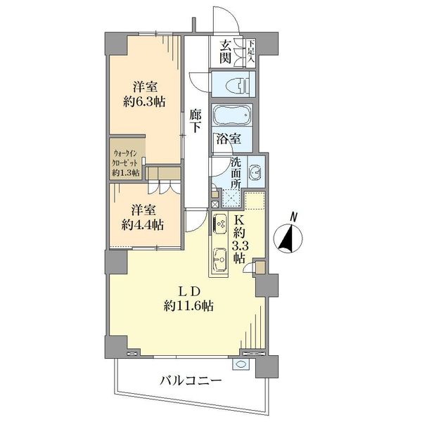 大崎ウエストシティタワーズE棟の間取図