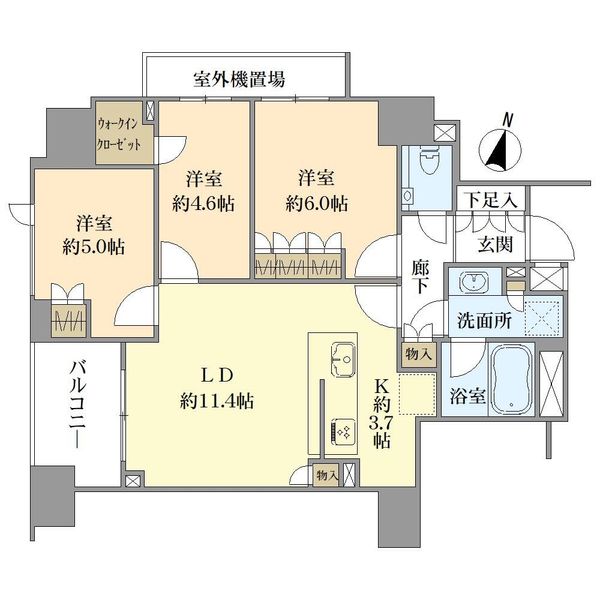 プラウド本郷一丁目の間取図
