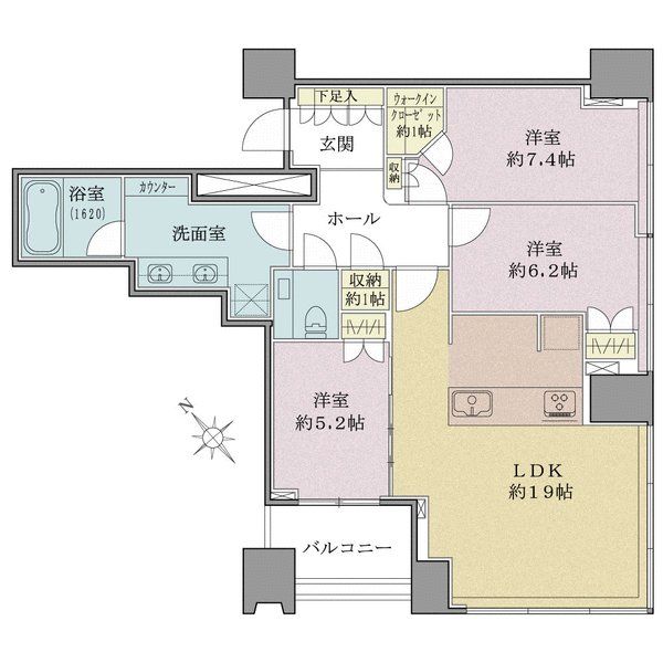 シティタワー麻布十番の間取図