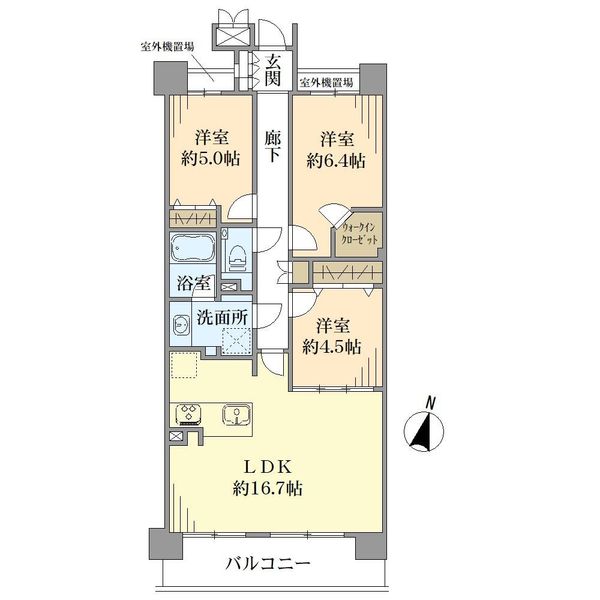 ヒルズ武蔵小杉の間取図