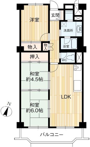 豊中メゾン桃山台二号棟の間取図