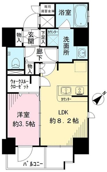 エステムコート神戸元町通ＩＩ　THE　SALONの間取図