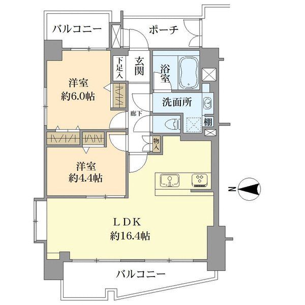 ビヴァーチェ大崎の間取図